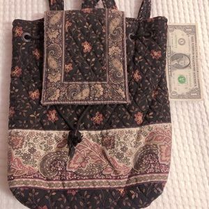 Vera Bradley small drawstring backpack/purse.